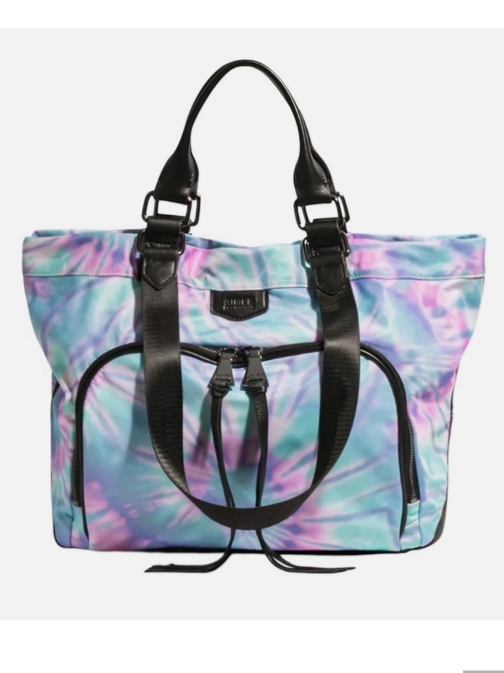 Aimee Kestenberg Lighten Up Tie Dye Swirl Nylon Leather Tote